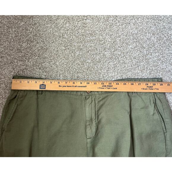 Faherty Green Malibu Short Linen Blend Chino Lightweight Casual Summer Size 40 - Picture 7 of 11